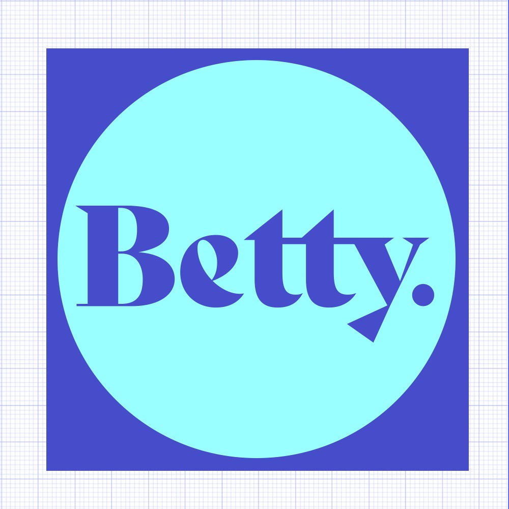 modern logo design spelling out Betty