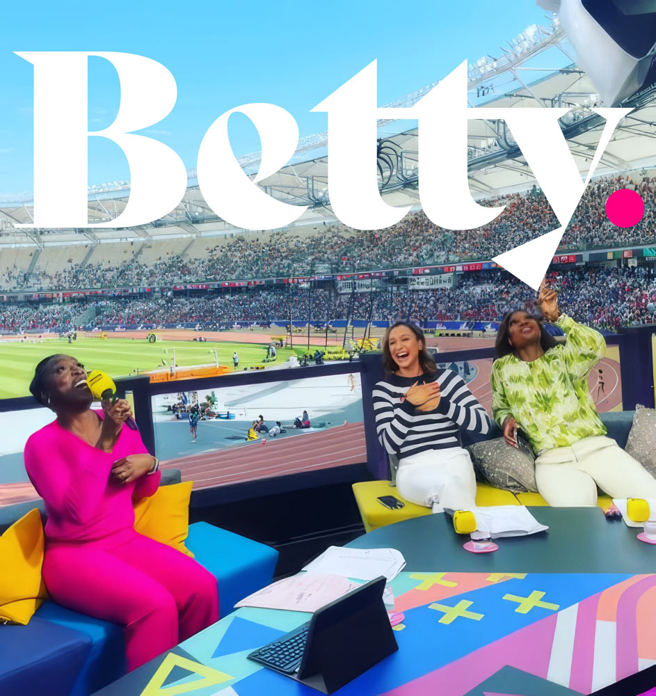 Betty has produced seating for the BBC Athletics