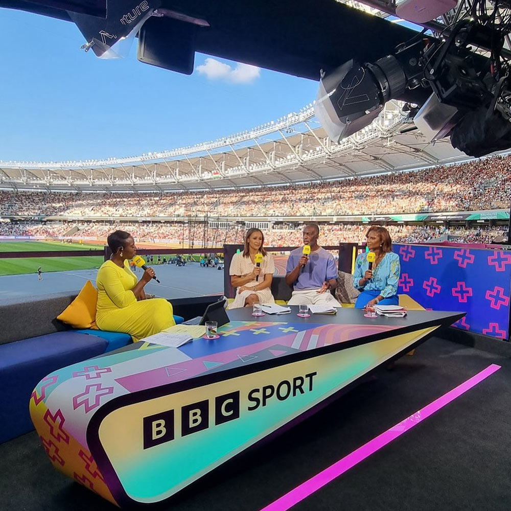 BBC sports team chat on Upholstery by Betty seating